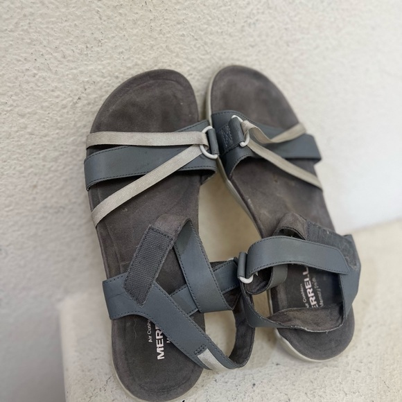 Merrell Womens Size 8 US Gray District 3 Strap Web Monument Sandals Shoes - Picture 2 of 10